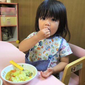 大好きなカレーライスが給食でした！