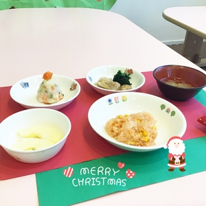 クリスマス会の日の給食