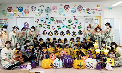 ハロウィーン会の記念撮影