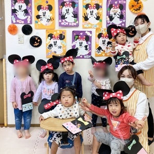 ハロウィーン会の記念撮影