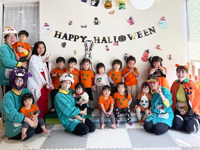 ハロウィーン会の記念撮影