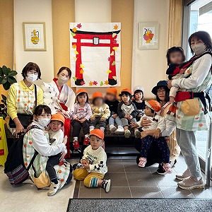 七五三イベントの記念撮影