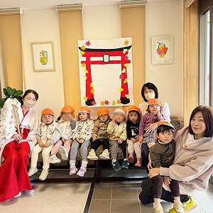 七五三イベントの記念撮影