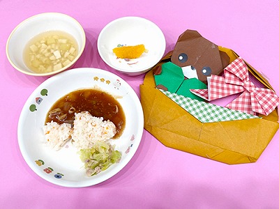 バレンタインデーに合わせたイベント給食