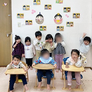 ひなまつり会の記念撮影