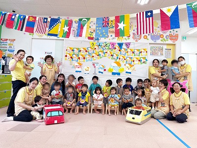 ほほえみキッズ園はしまの運動会の記念撮影
